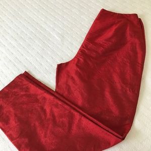 RED 100% SILK Pant SIZE: L